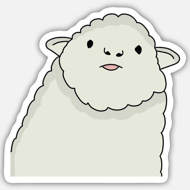 Mouton Blaaa - Sticker taille S (10 x 10 cm) - blanc mat