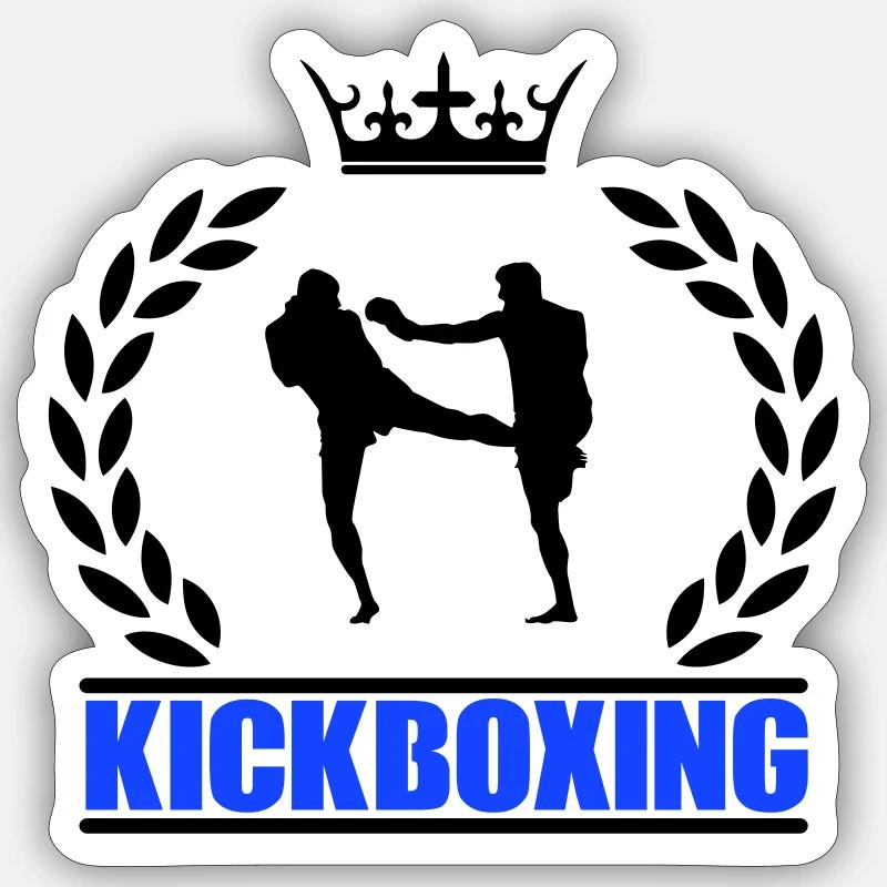 kickboxing - Sticker size S (10 x 10 cm) - white matte