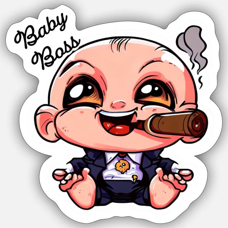 Bébé Boss Sticker taille S (10 x 10 cm)