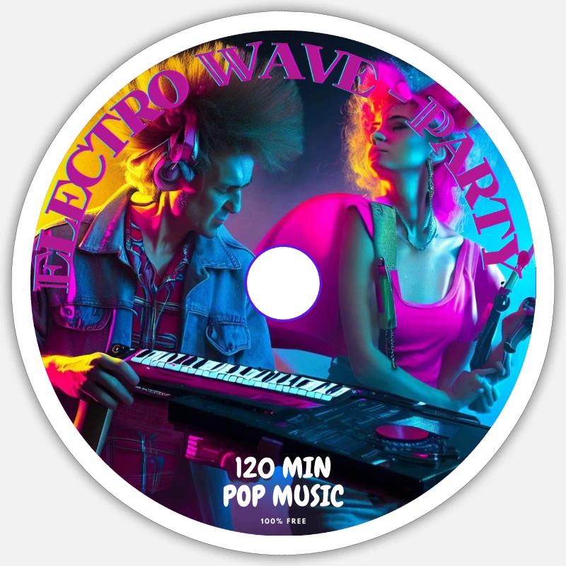 Electro Wave Sticker size S (10 x 10 cm)