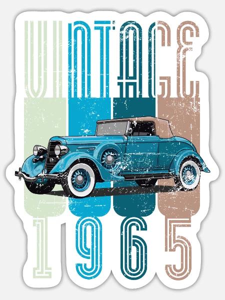 Vintage 1965 - Sticker Größe S (10 x 10 cm) - Mattweiß