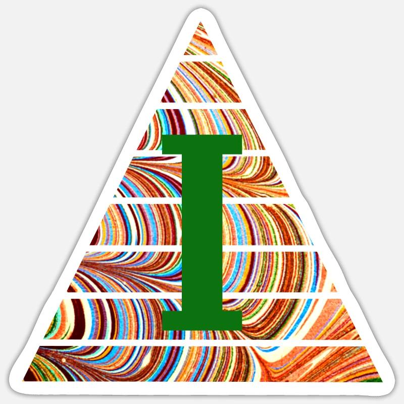 dreieck e 56 i - Sticker Größe S (10 x 10 cm) - Mattweiß