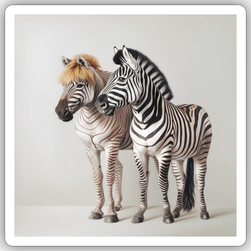 Das besondere Zebra - Sticker Größe S (10 x 10 cm) - Mattweiß