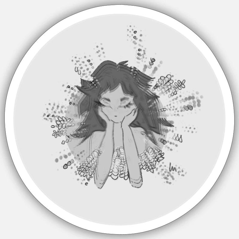Hazy - Sticker size S (10 x 10 cm) - white matte