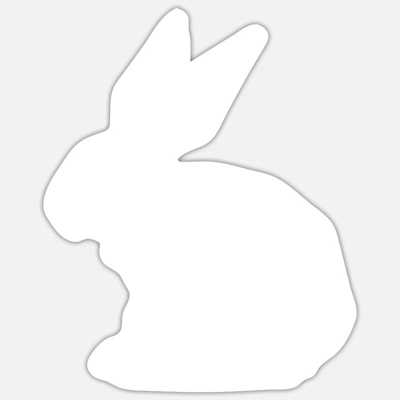 Geometric Rabbit Geometry Lines Rabbit - Sticker size S (10 x 10 cm) - white matte