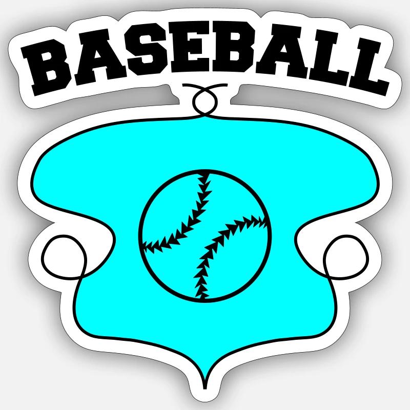 Baseball Crest Design 2 Sticker size S (10 x 10 cm)