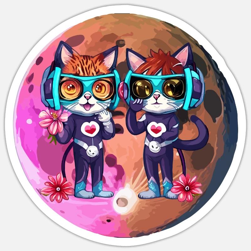 Chat buccal Sticker taille S (10 x 10 cm)