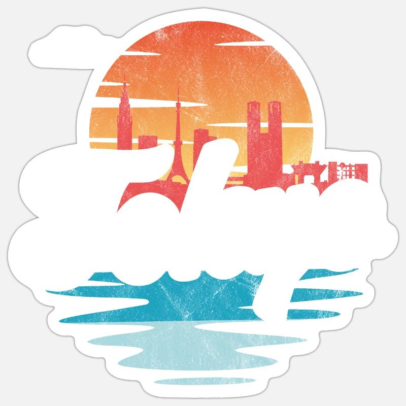 Tokyo - Sticker taille S (10 x 10 cm) - blanc mat
