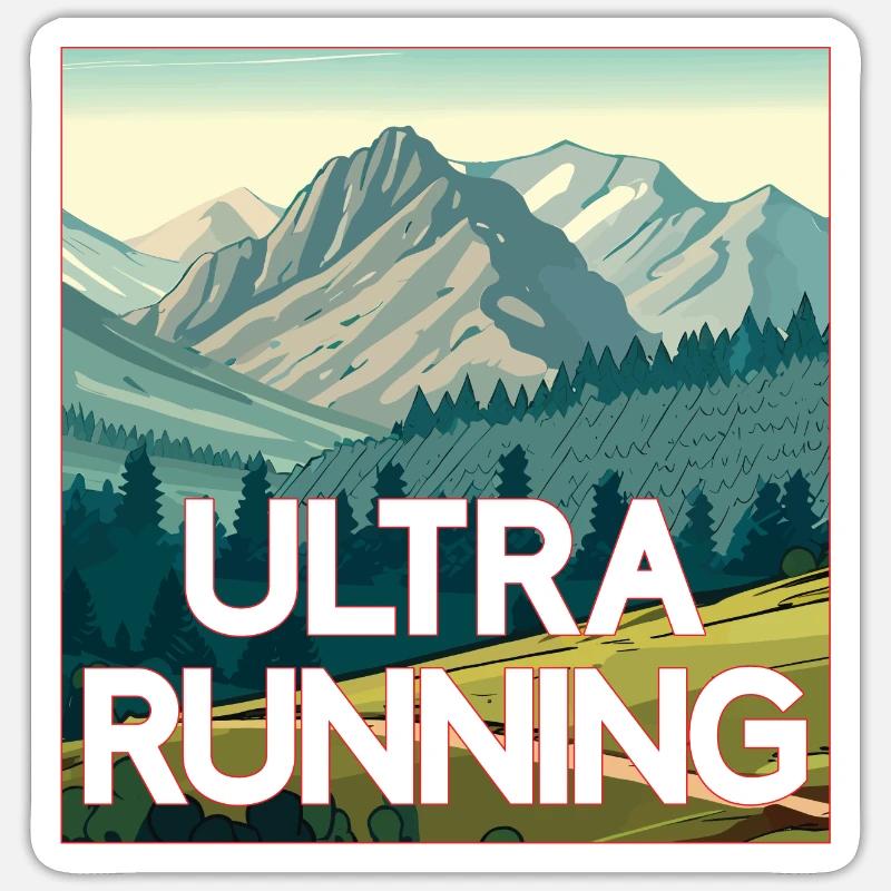 Ultra en cours d’exécution - Sticker taille S (10 x 10 cm) - blanc mat