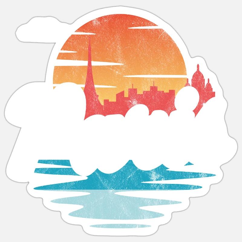 Paris - Sticker size S (10 x 10 cm) - white matte