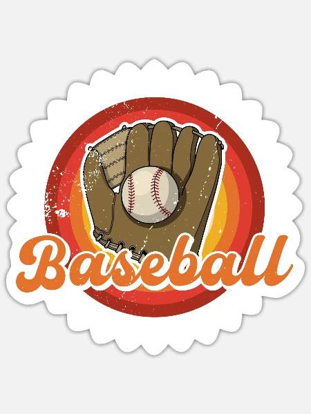 Baseball Handschuhe Ball Catcher Spruch - Sticker Größe S (10 x 10 cm) - Mattweiß