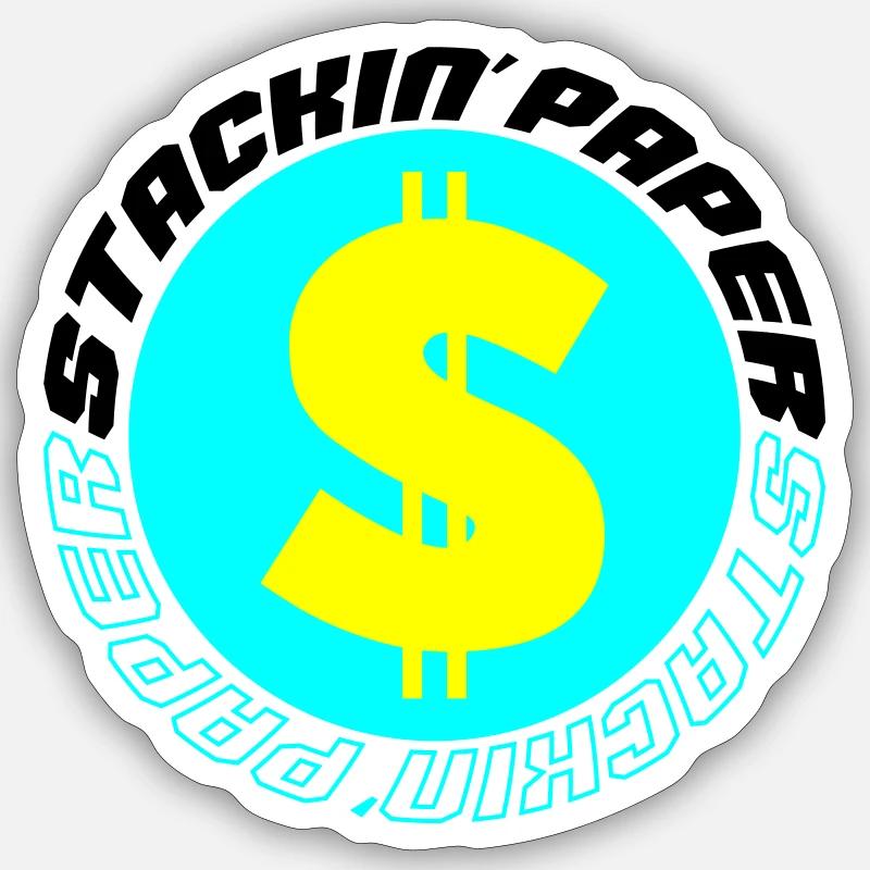 stackin paper 003 - Sticker size S (10 x 10 cm) - white matte