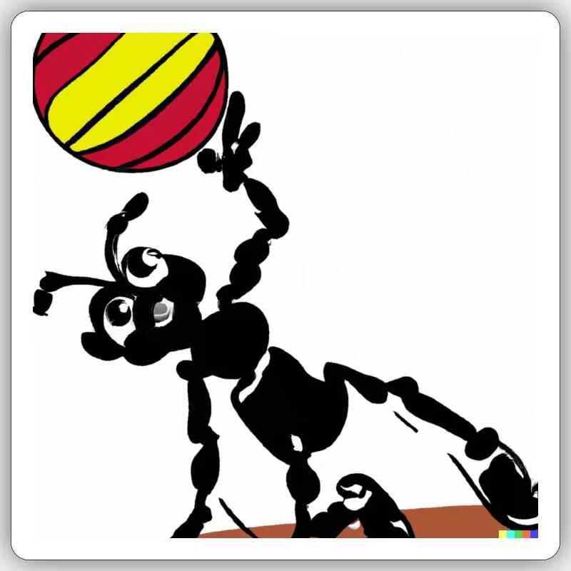 Basket-ball - Sticker taille S (10 x 10 cm) - blanc mat