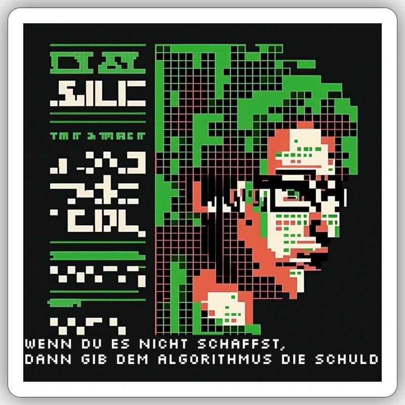 Schuldig - Der Algorithmus war es! Sticker Größe S (10 x 10 cm)