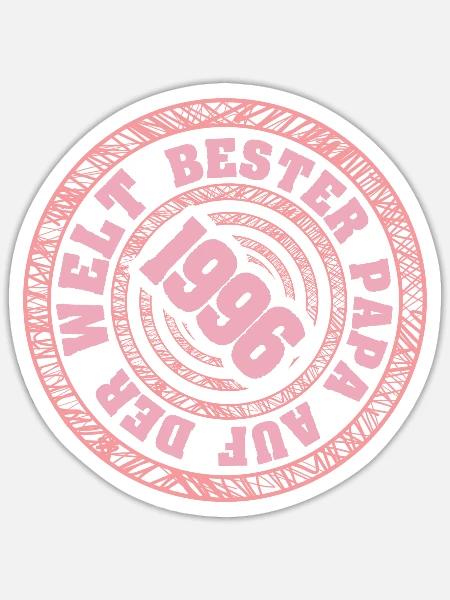 Vater 1996 - Sticker Größe S (10 x 10 cm) - Mattweiß