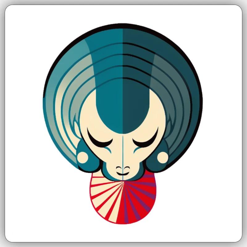 Abstract Widder - Sticker Größe S (10 x 10 cm) - Mattweiß
