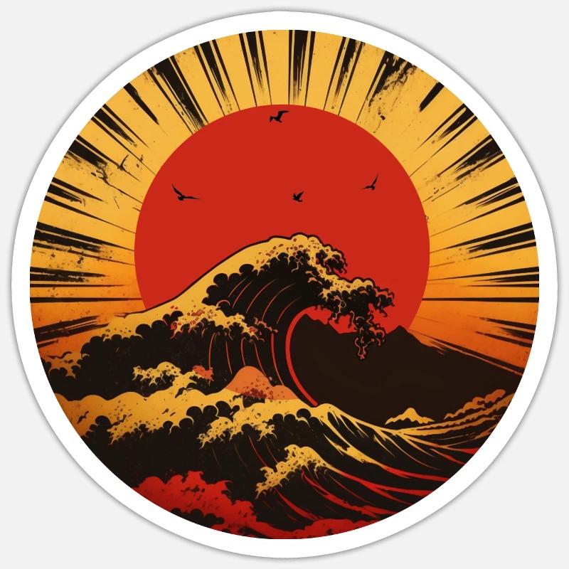 Big Wave Sticker size S (10 x 10 cm)
