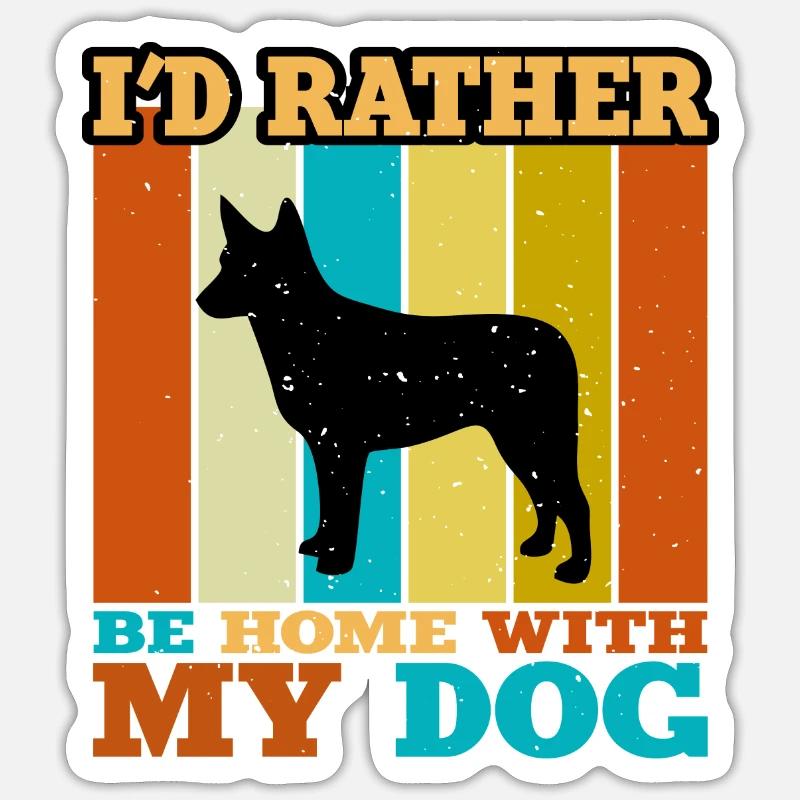 Australian Stumpy Tail Cattle Dog Silhouette Sticker Größe S (10 x 10 cm)