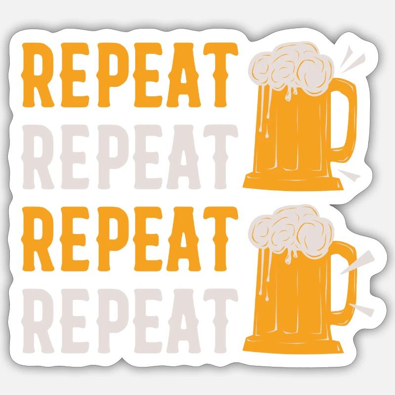 REPEAT - Sticker Größe S (10 x 10 cm) - Mattweiß