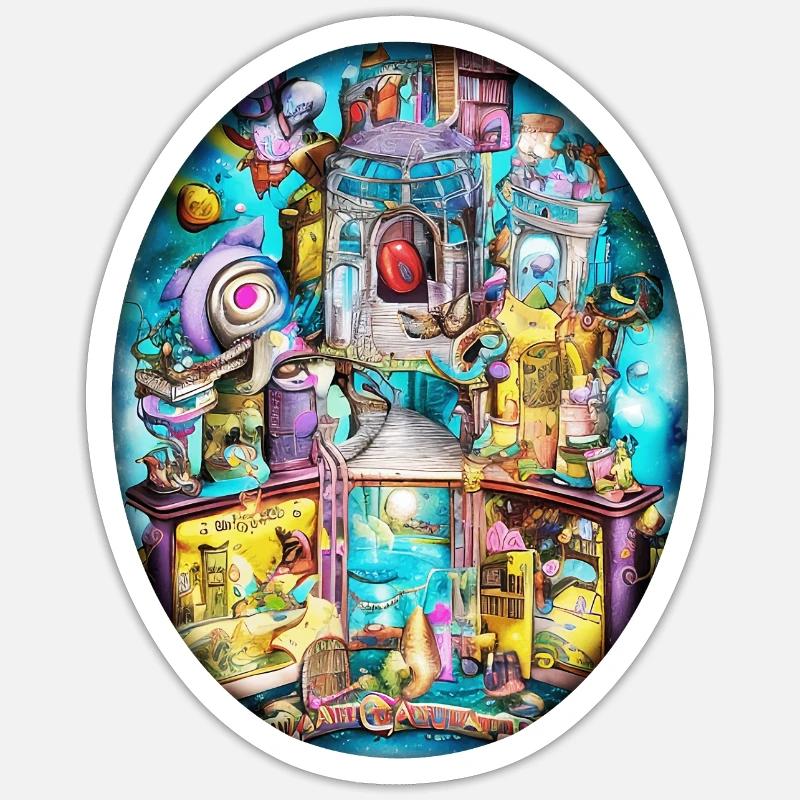 Imaginarium 03 - Sticker size S (10 x 10 cm) - white matte