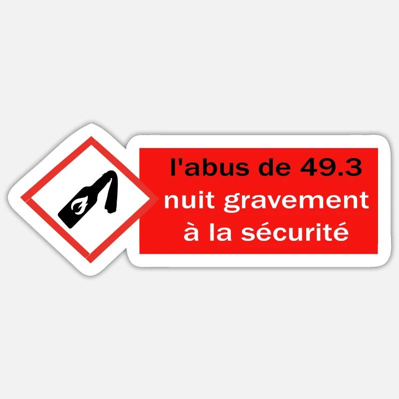 L'abus de 49.3 Sticker taille S (10 x 10 cm)