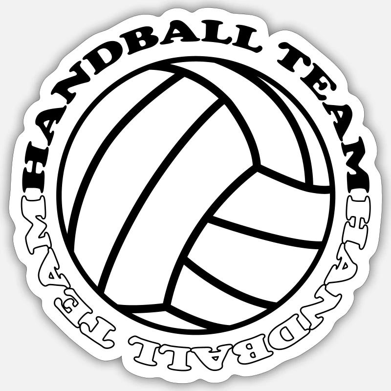 Équipe de handball 1 Sticker taille S (10 x 10 cm)