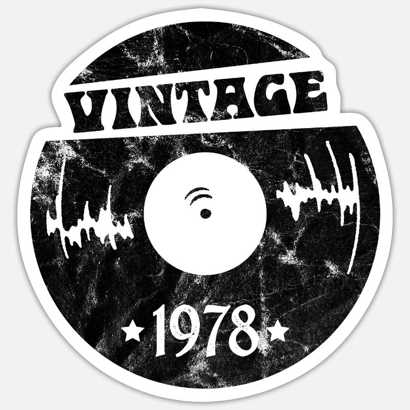 Millésime 1978 - Sticker taille S (10 x 10 cm) - blanc mat