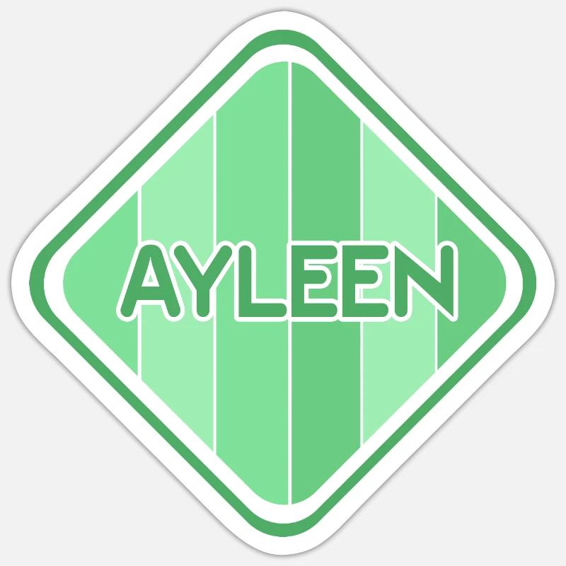 Cadeau Ayleen - Sticker taille S (10 x 10 cm) - blanc mat