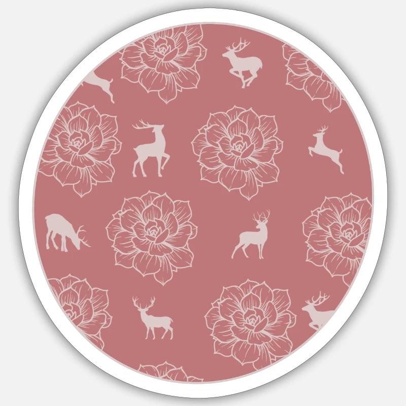 #patterncircle - Sticker Größe S (10 x 10 cm) - Mattweiß