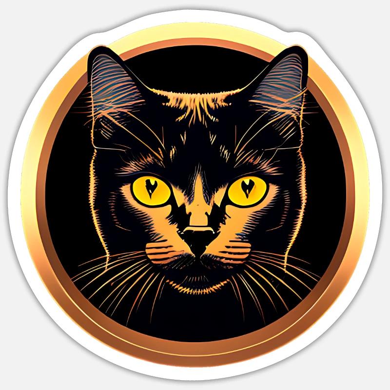 Logo du chat Sticker taille S (10 x 10 cm)