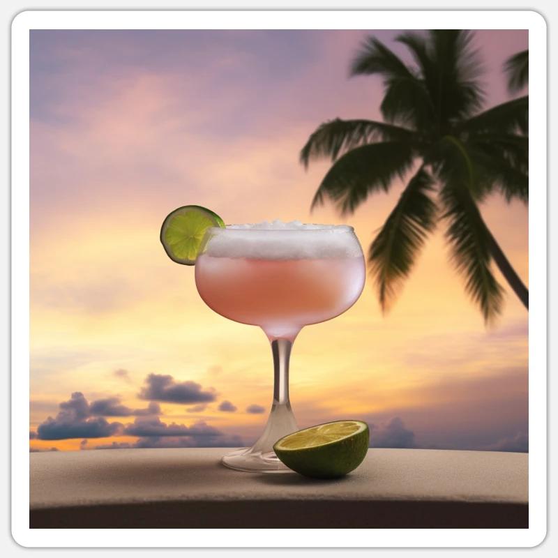 Cocktail 2 Gift - Sticker size S (10 x 10 cm) - white matte