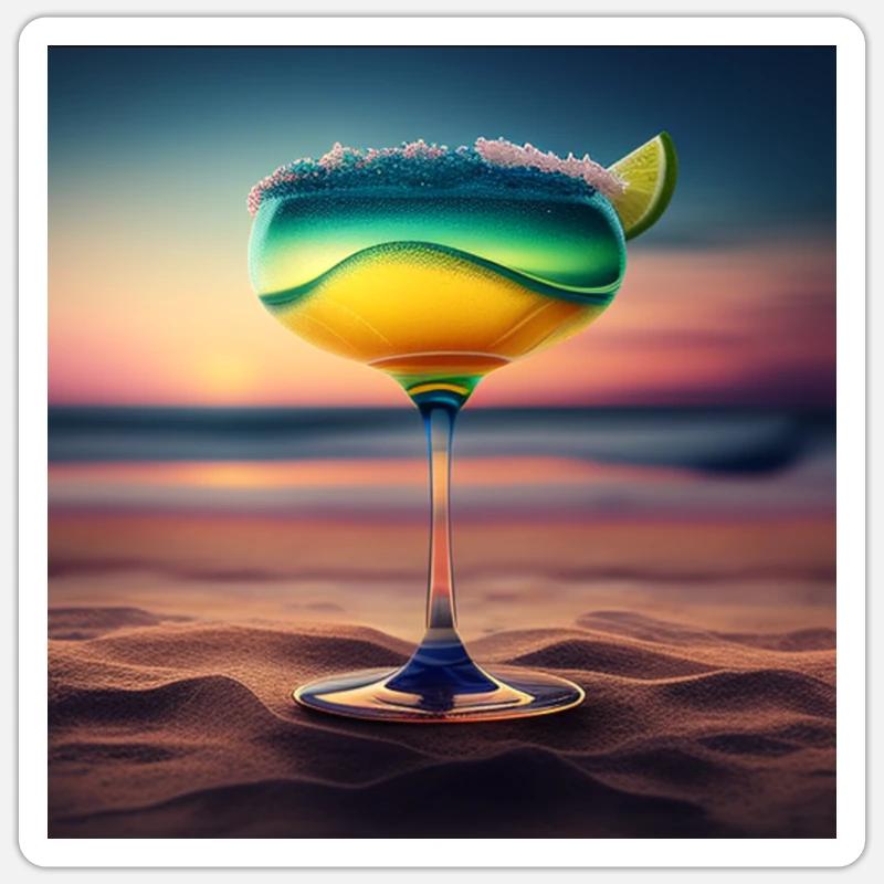 Cocktail 8 Gift - Sticker size S (10 x 10 cm) - white matte
