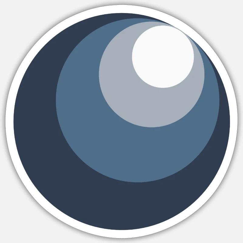 Circles - Sticker Größe S (10 x 10 cm) - Mattweiß