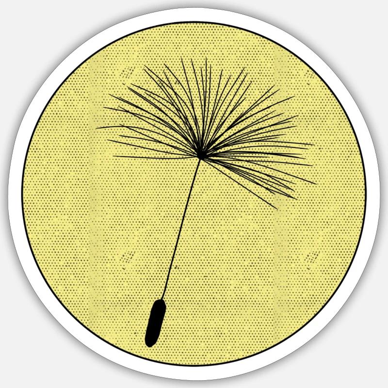 Graines de pissenlit - Sticker taille S (10 x 10 cm) - blanc mat