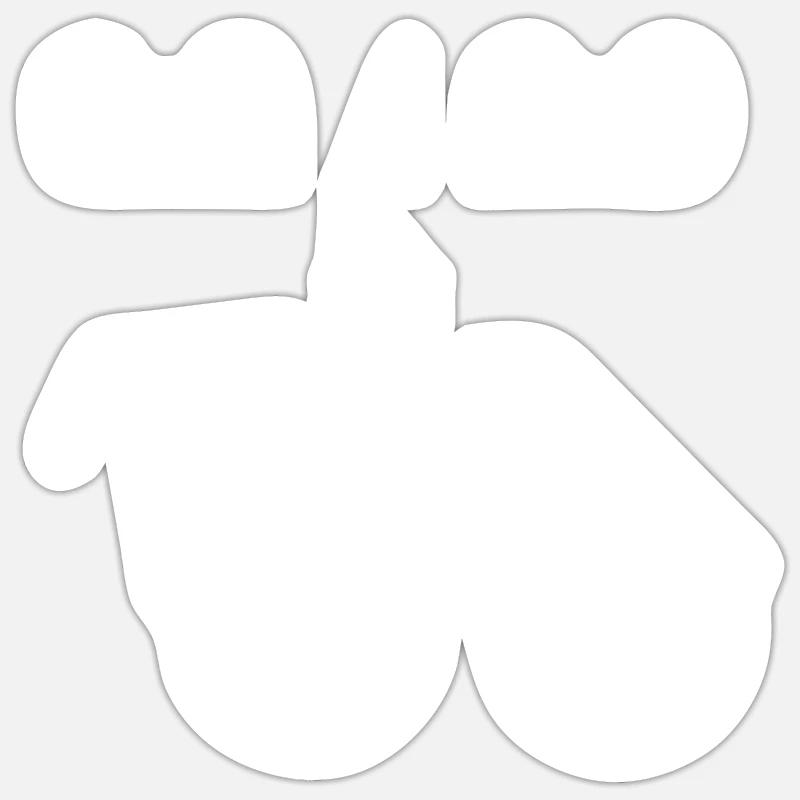 Spectacles - Sticker size S (10 x 10 cm) - white matte