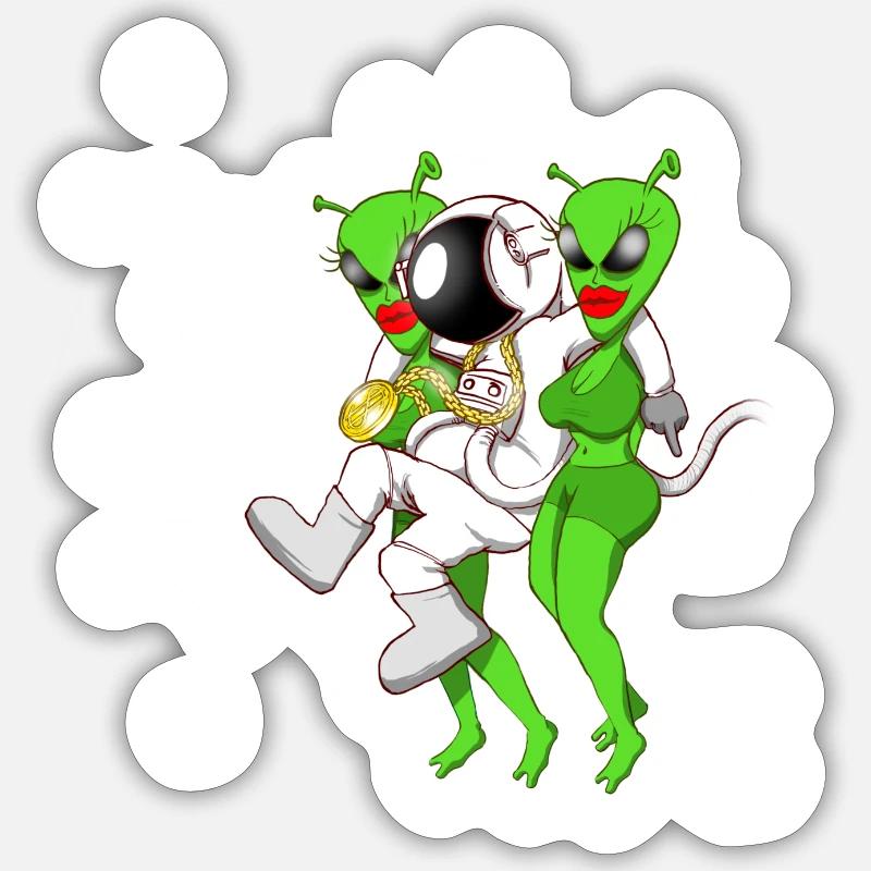 Astronaut - Sticker size S (10 x 10 cm) - white matte