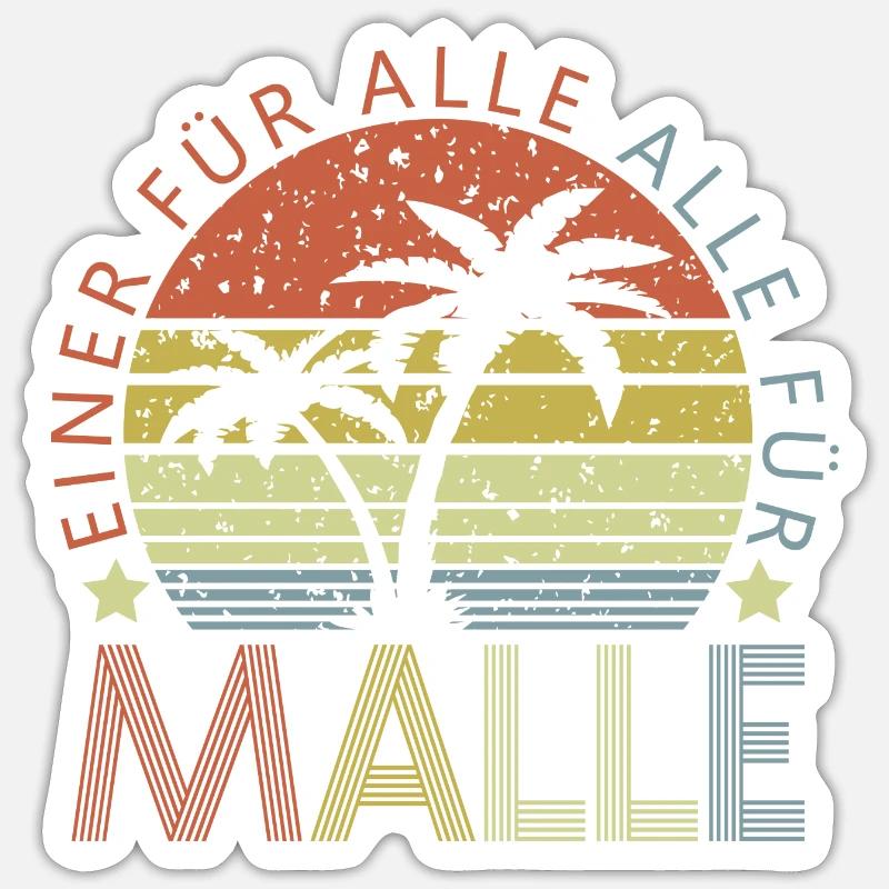 Mallorca - Sticker Größe S (10 x 10 cm) - Mattweiß