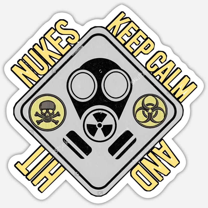Keep calm and hit nukes Sticker taille S (10 x 10 cm)