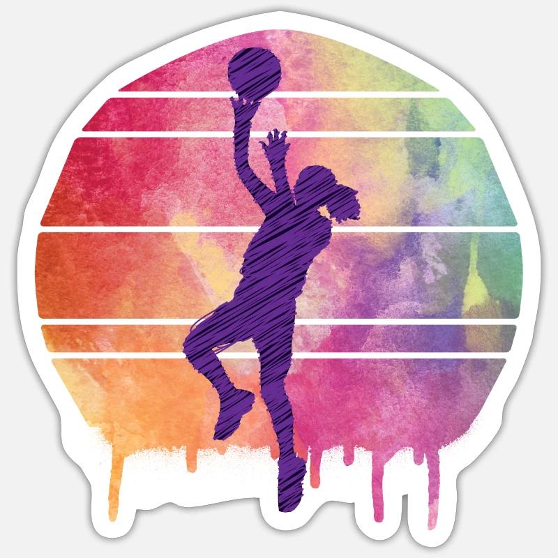 Basketteur Sticker taille S (10 x 10 cm)