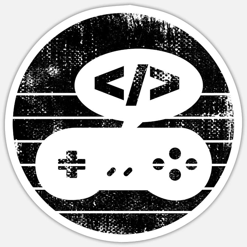 Video Game Programmer - Sticker size S (10 x 10 cm) - white matte