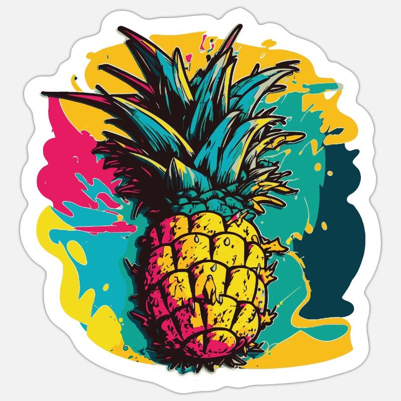 Fruit de l’ananas Sticker taille S (10 x 10 cm)