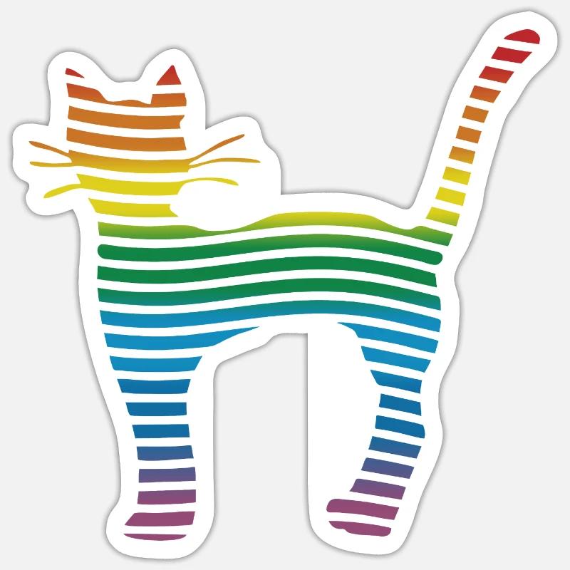 Cat - Sticker size S (10 x 10 cm) - white matte