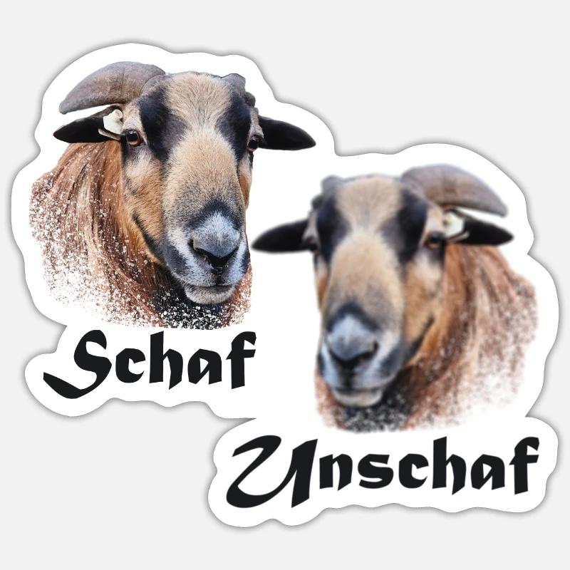 Schaf oder Unschaf? Sticker Größe S (10 x 10 cm)