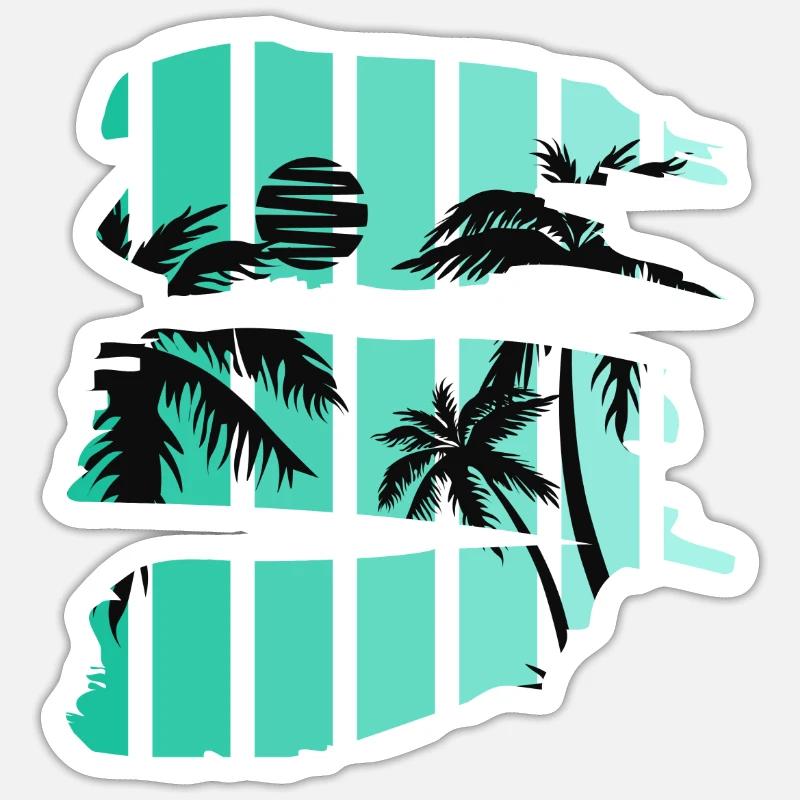 Sunset - Sticker size S (10 x 10 cm) - white matte