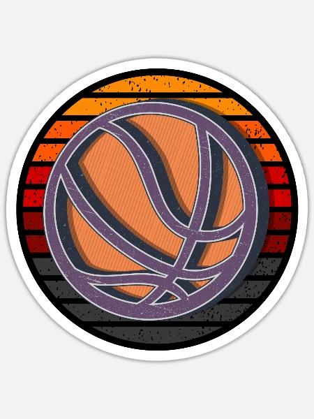 Basketball silhouette - Sticker Größe S (10 x 10 cm) - Mattweiß