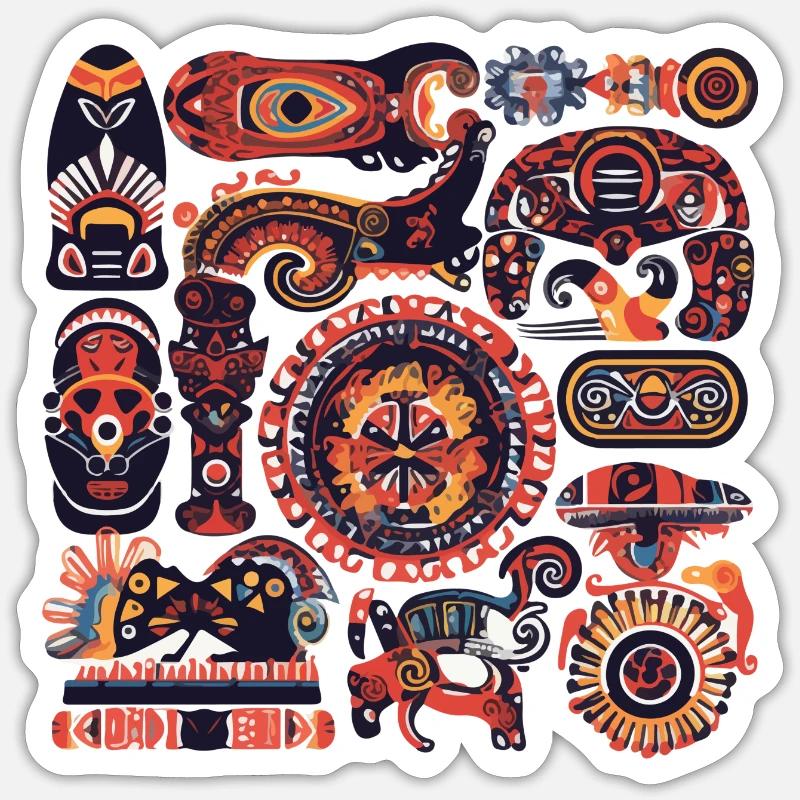 Folklore africain Sticker taille S (10 x 10 cm)