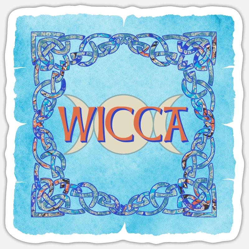 keltischer rahmen wicca e 238 - Sticker Größe S (10 x 10 cm) - Mattweiß