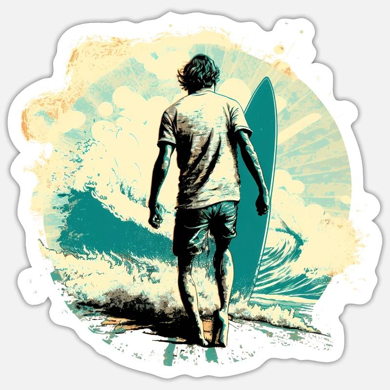 Surfingtime Sticker Größe S (10 x 10 cm)