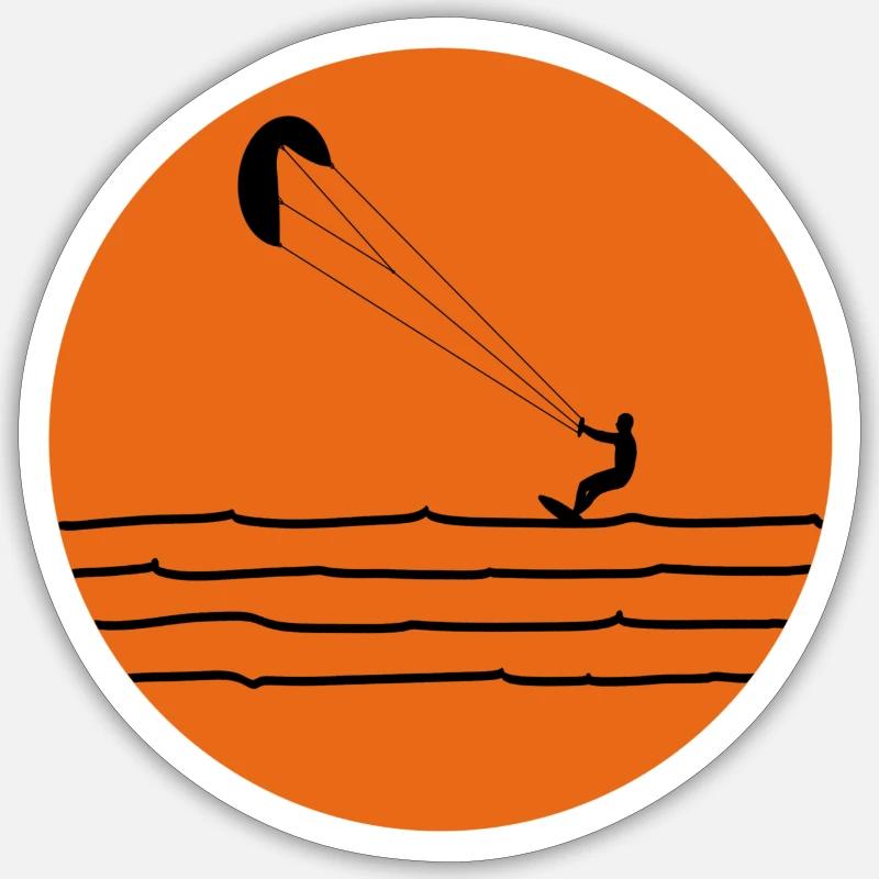 Kitesurf Sticker taille S (10 x 10 cm)