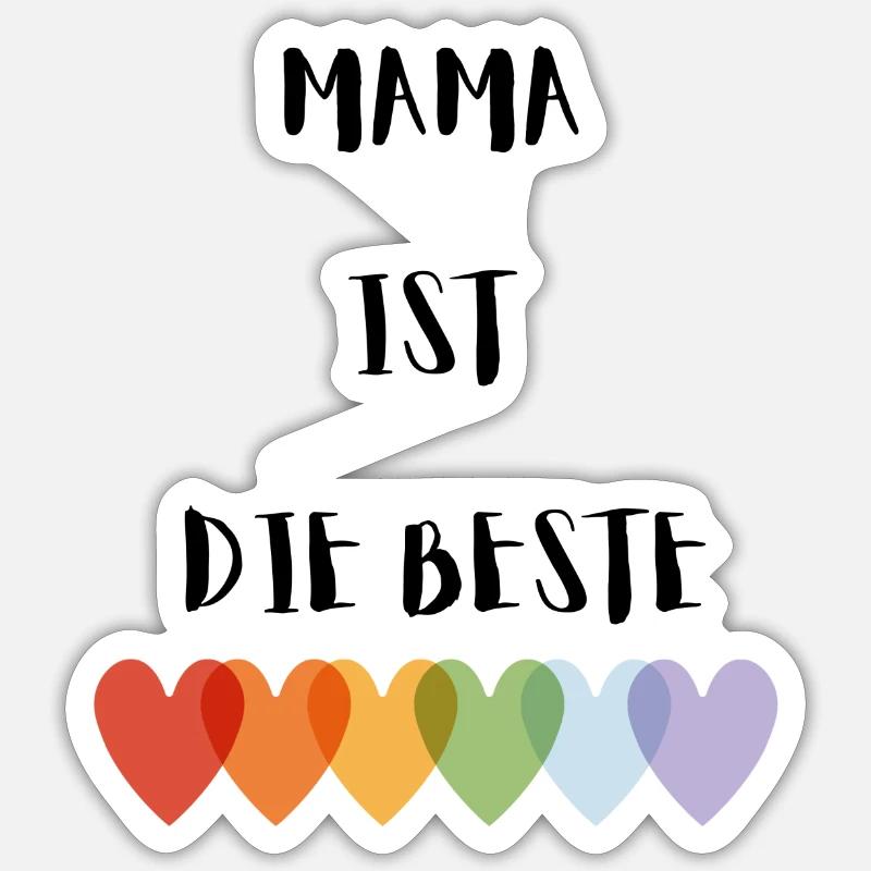Mutter Muttertagsgeschenk beste Mama - Sticker Größe S (10 x 10 cm) - Mattweiß